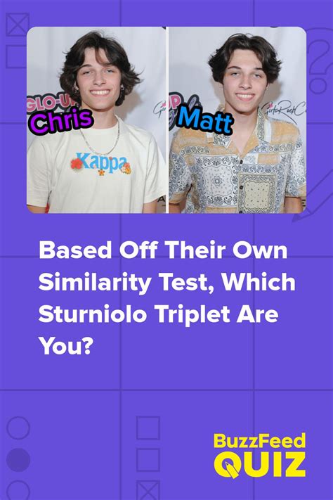 Sturniolo Triplets Similarity Test Personality Quiz